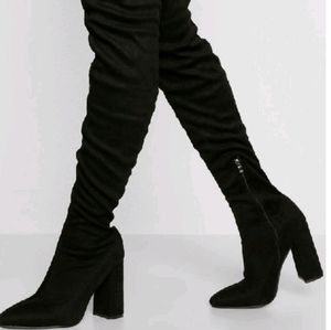Catherine Malandrino Chunky Heel Slouchy boots